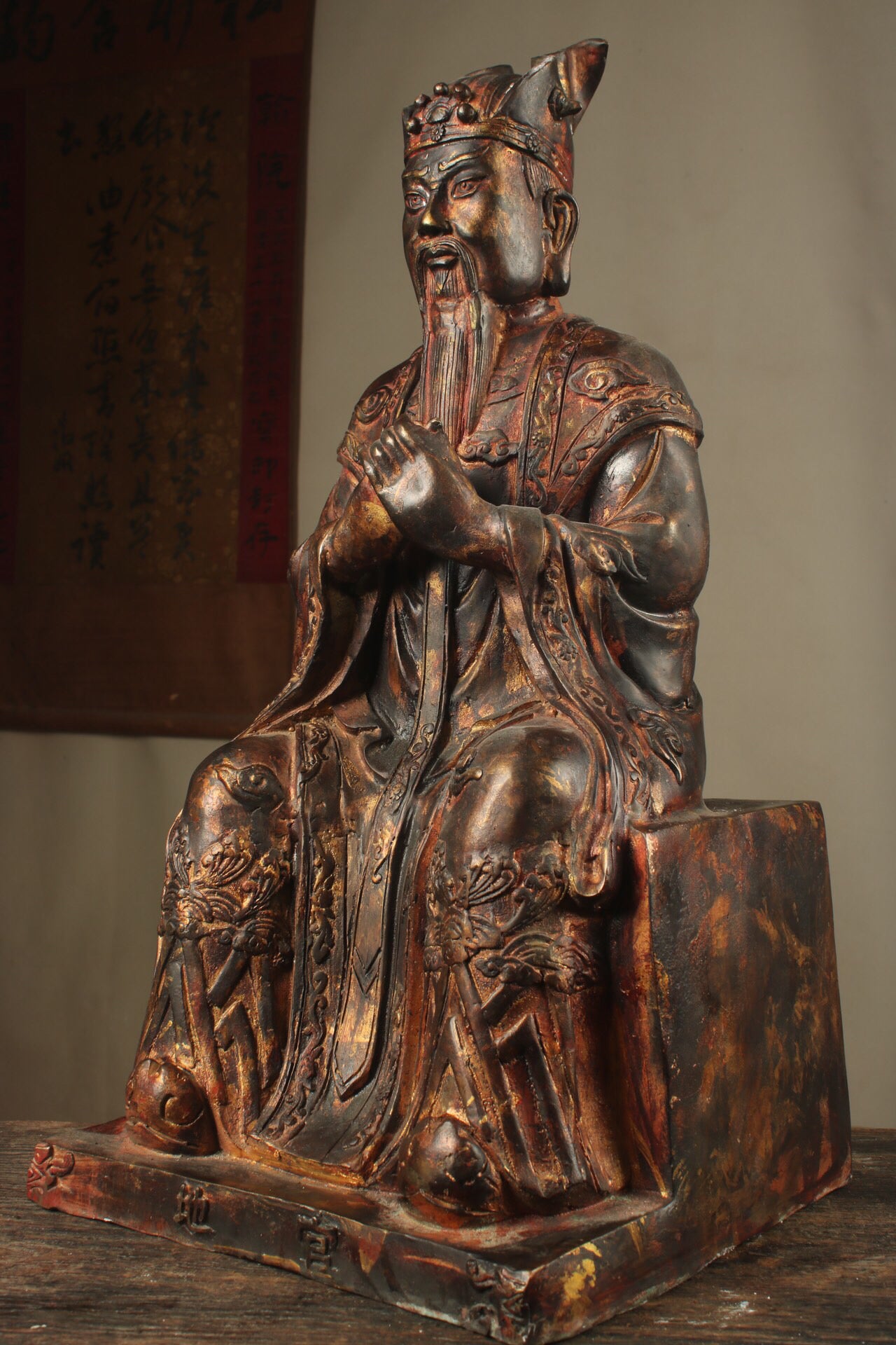 Chinese antique pure copper Buddha statue
