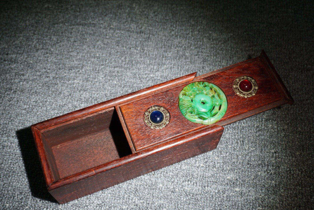 Chinese antique rosewood sliding box