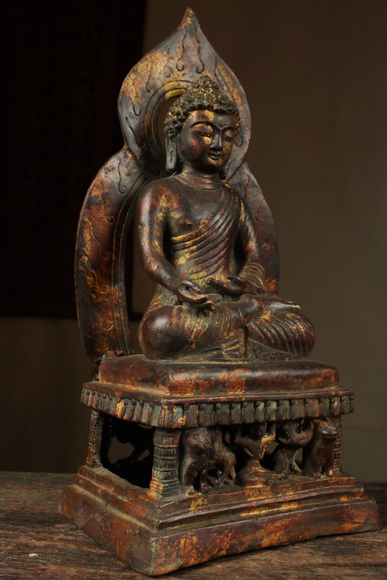 Chinese antique pure copper Buddha statue
