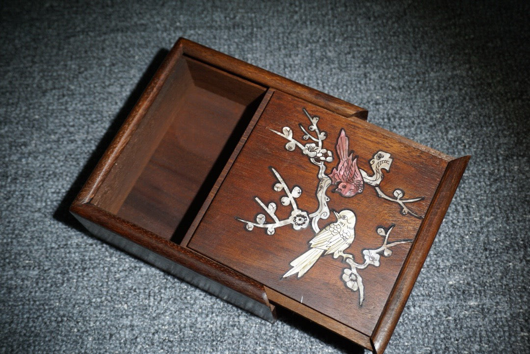Chinese antique rosewood sliding box