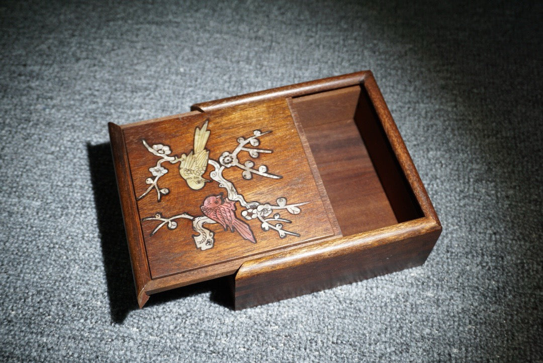 Chinese antique rosewood sliding box