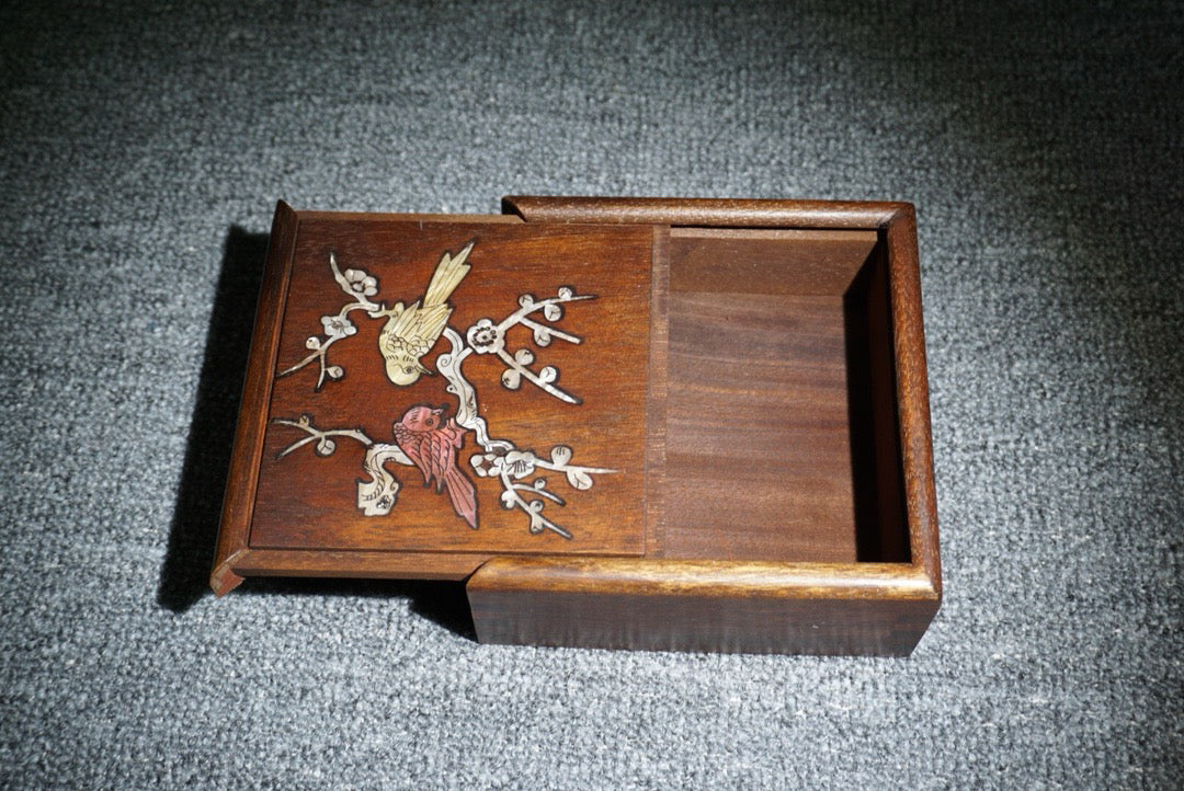 Chinese antique rosewood sliding box