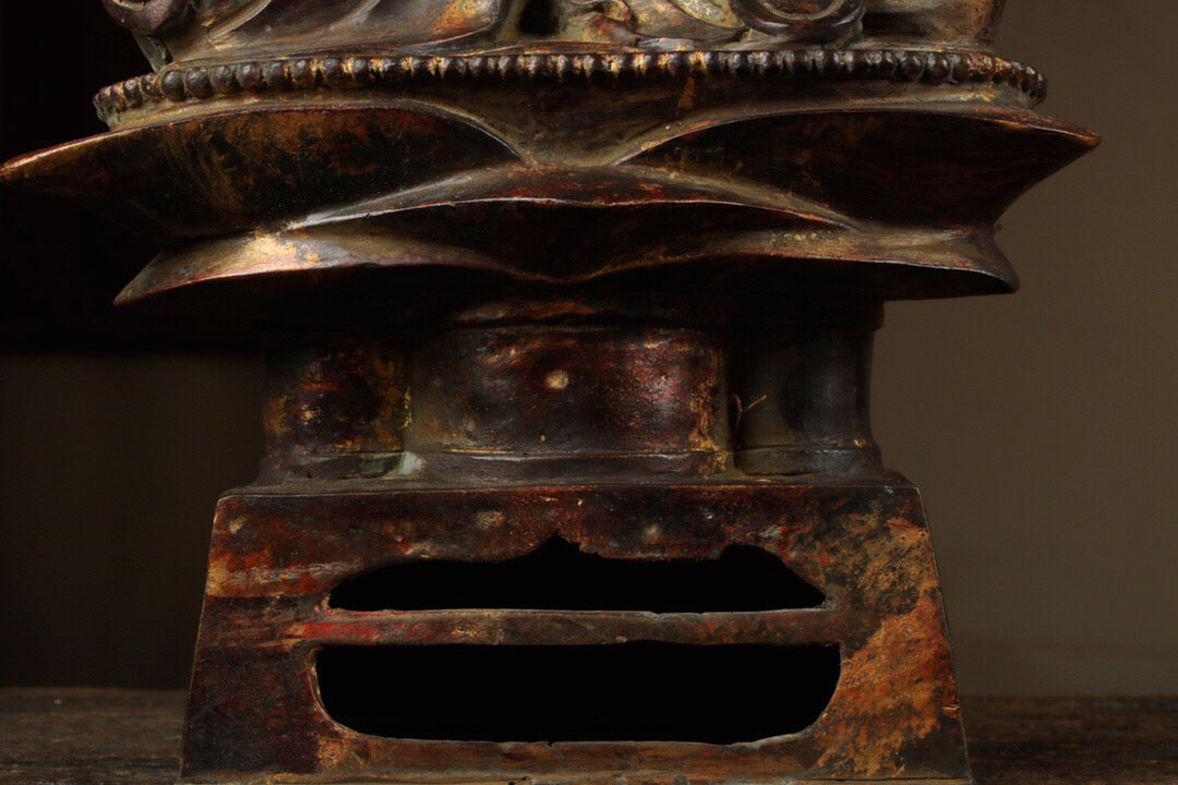Chinese antique pure copper Guanyin