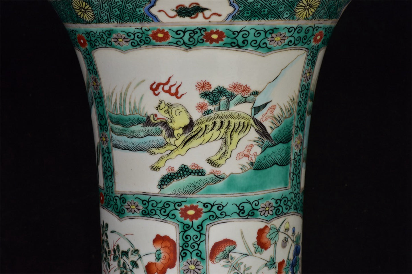 Chinese Antique Colorful Character Story Pattern Flower Drum