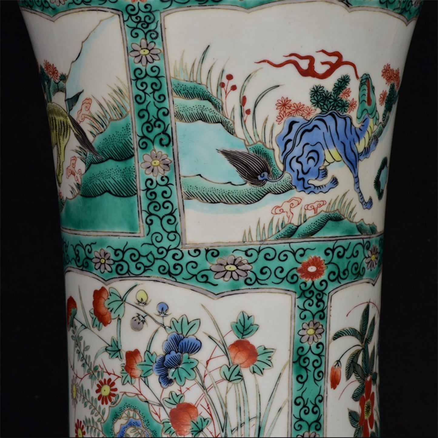 Chinese Antique Colorful Character Story Pattern Flower Drum