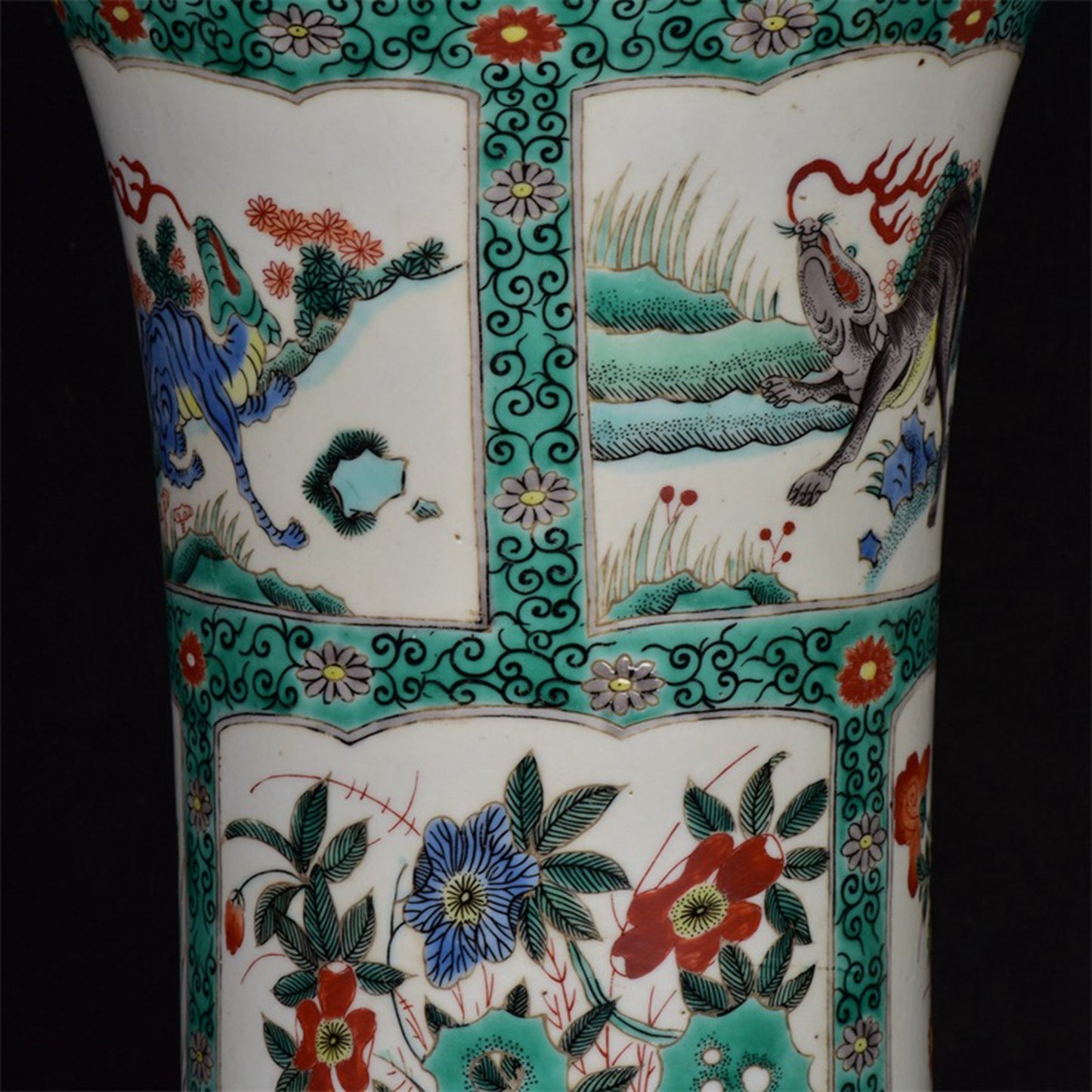 Chinese Antique Colorful Character Story Pattern Flower Drum