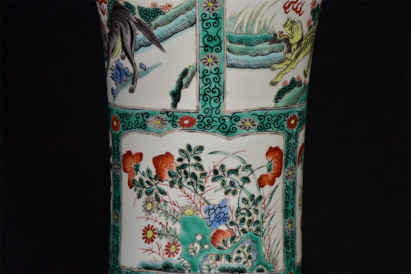 Chinese Antique Colorful Character Story Pattern Flower Drum