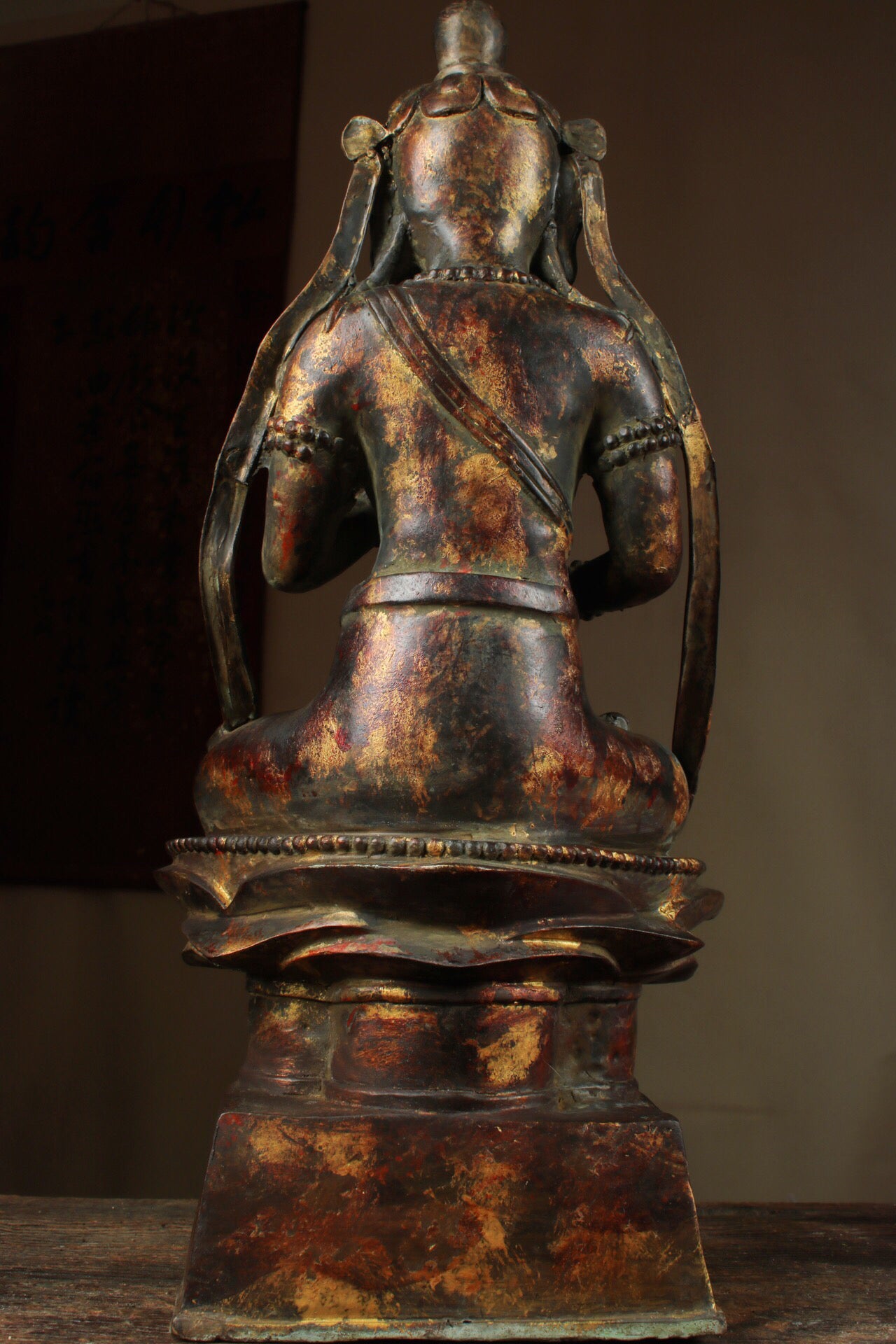 Chinese antique pure copper Guanyin