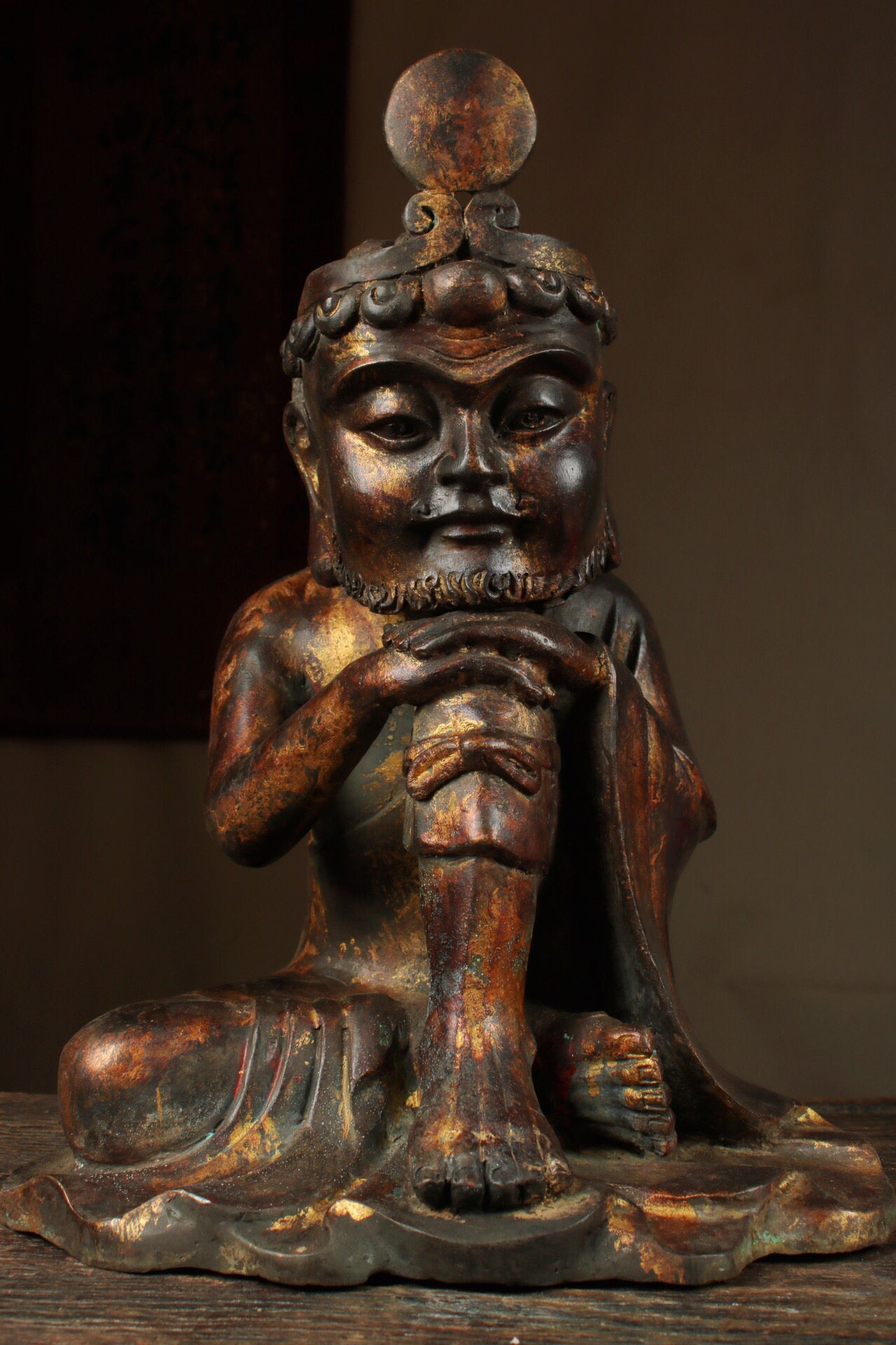 Chinese antique pure copper Bodhidharma Patriarch