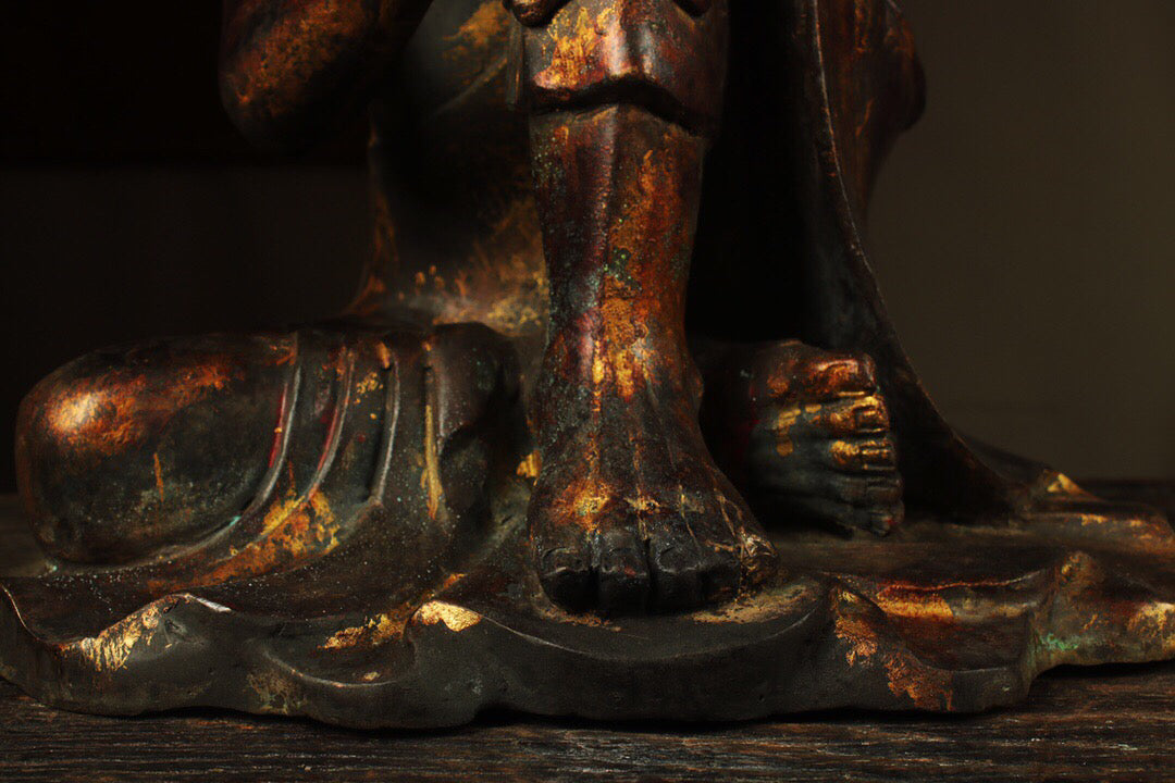 Chinese antique pure copper Bodhidharma Patriarch