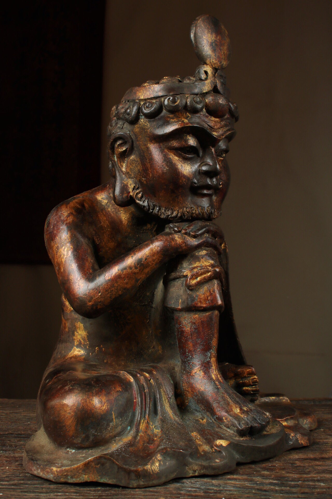 Chinese antique pure copper Bodhidharma Patriarch