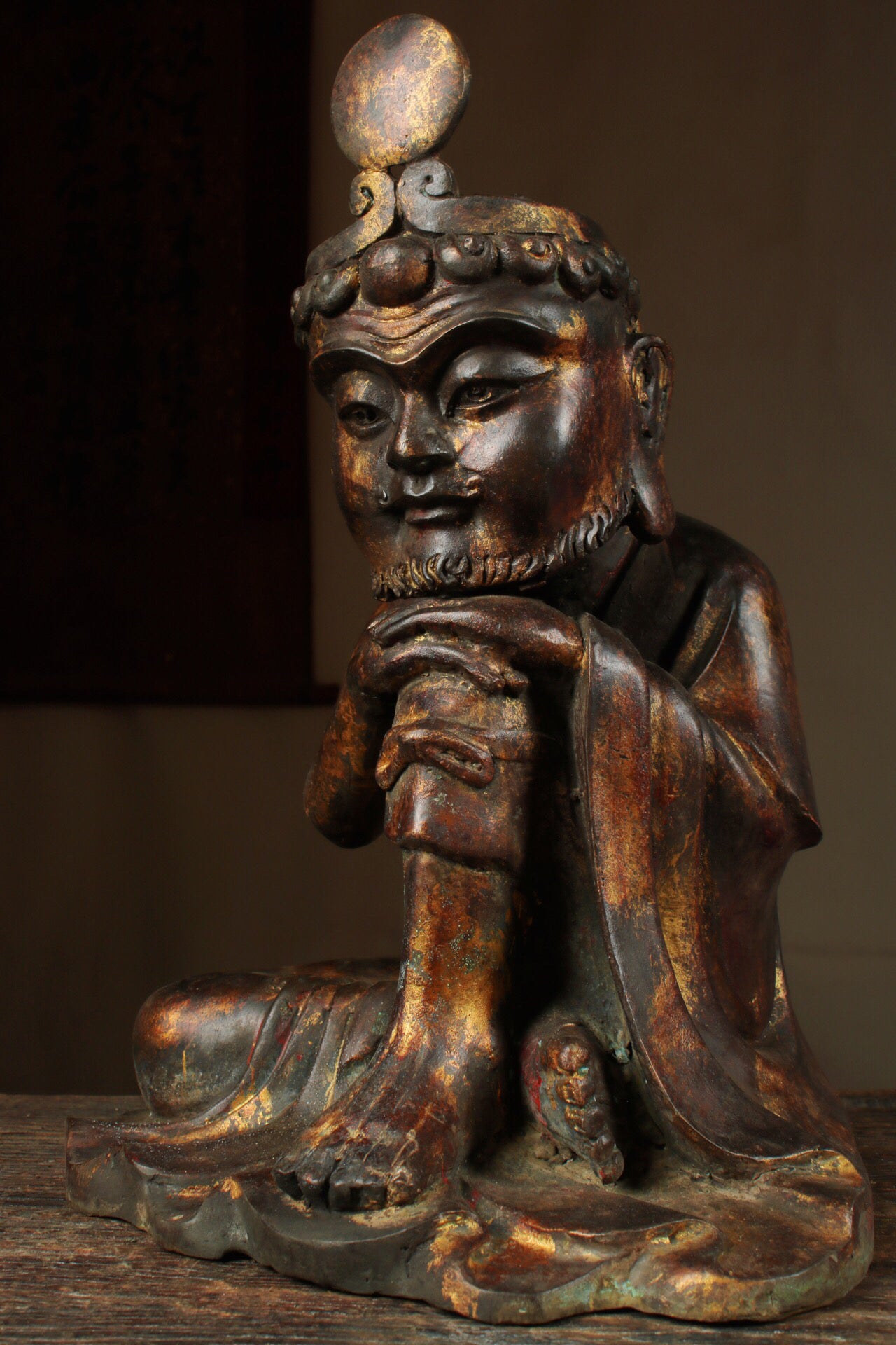 Chinese antique pure copper Bodhidharma Patriarch