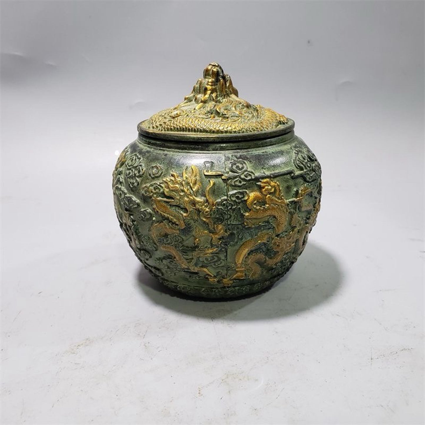 Pure copper dragon jar
