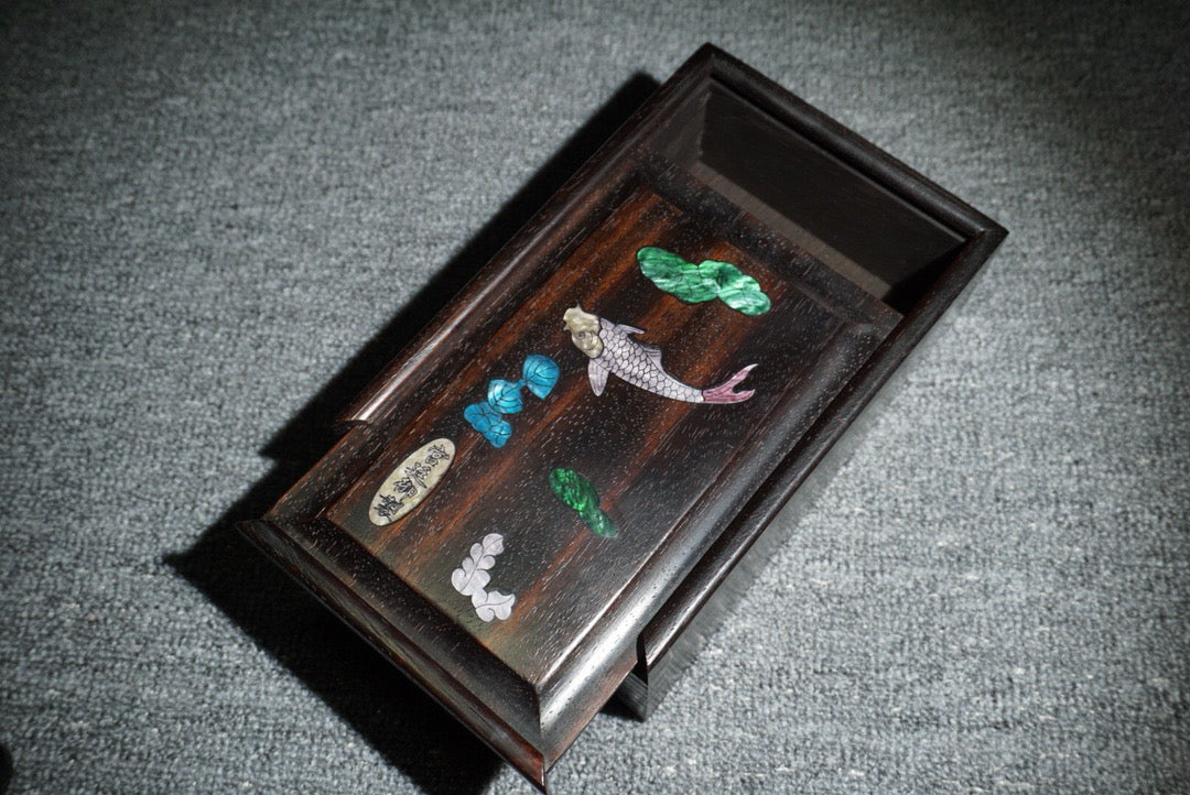 Chinese antique rosewood sliding box
