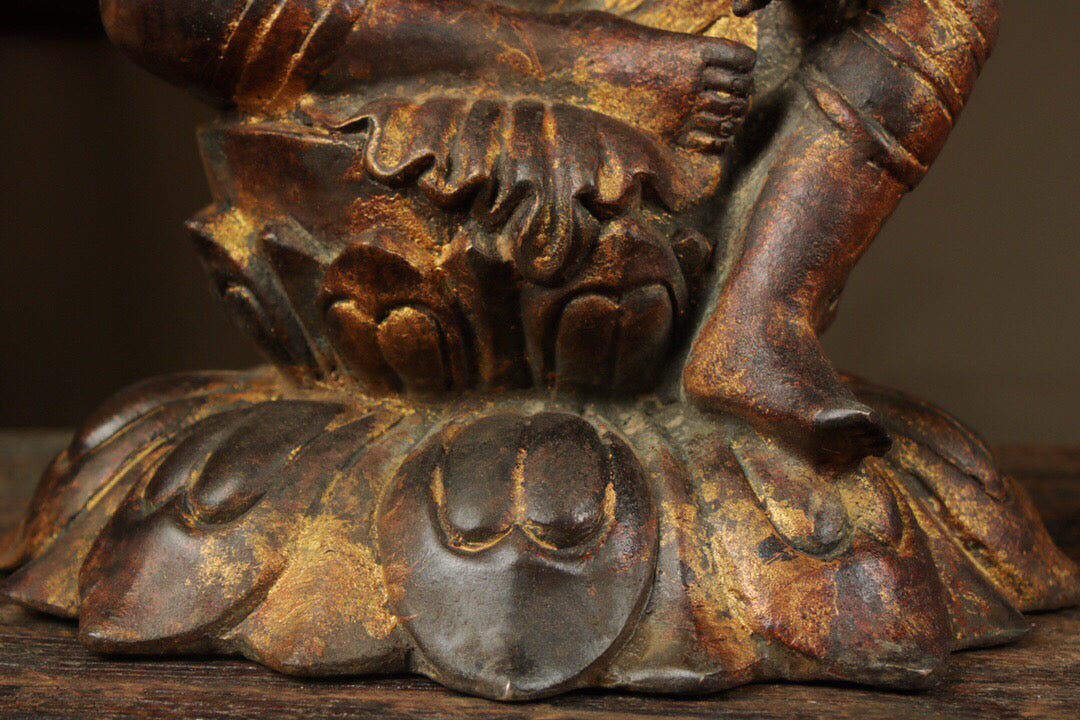 Chinese antique pure copper free Guanyin