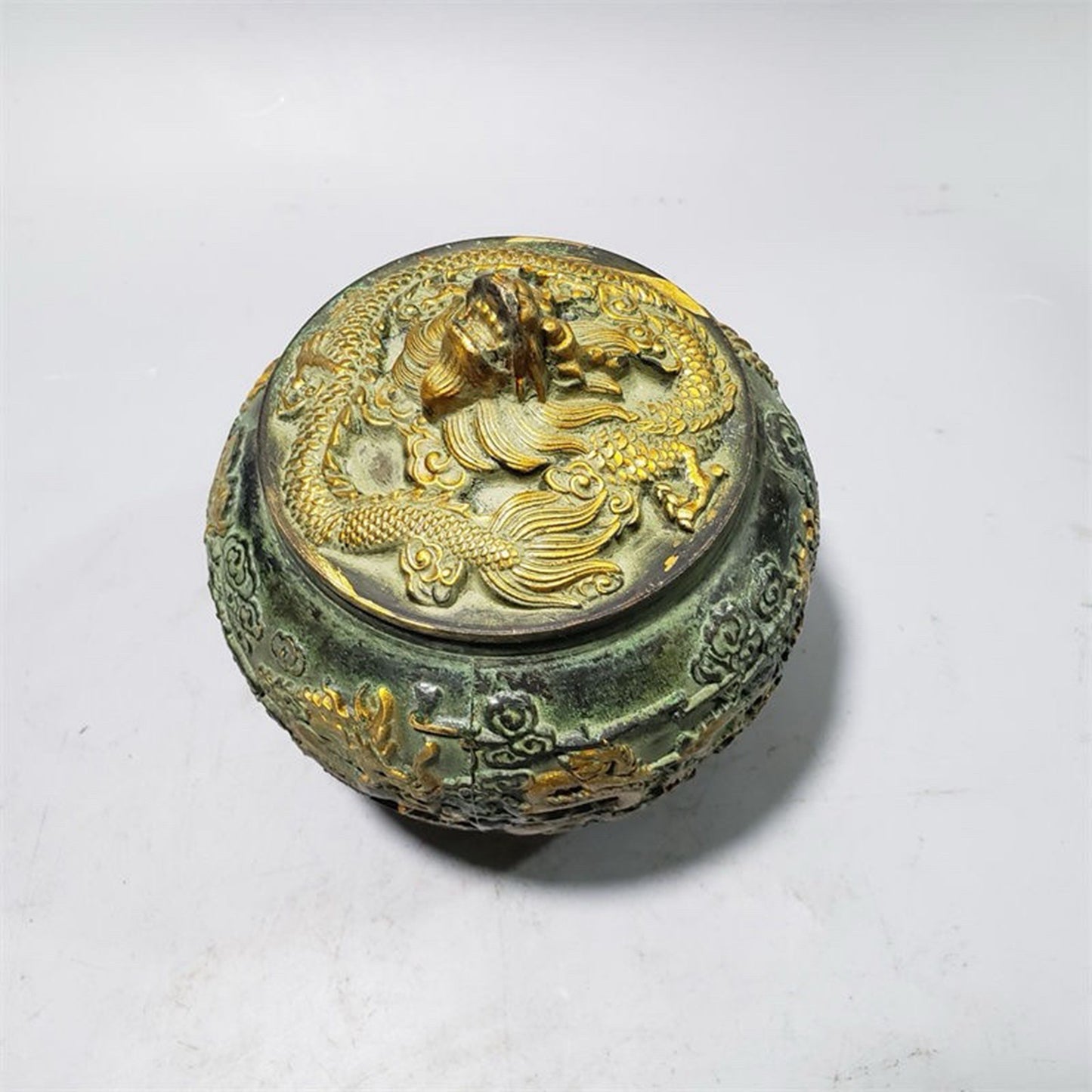 Pure copper dragon jar