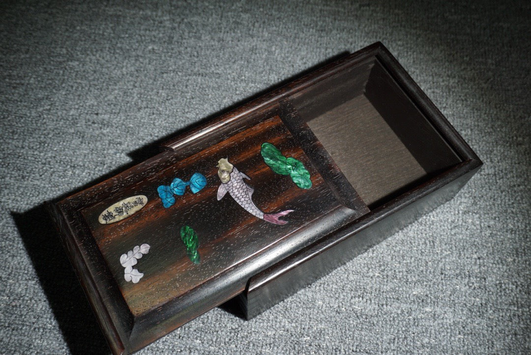 Chinese antique rosewood sliding box