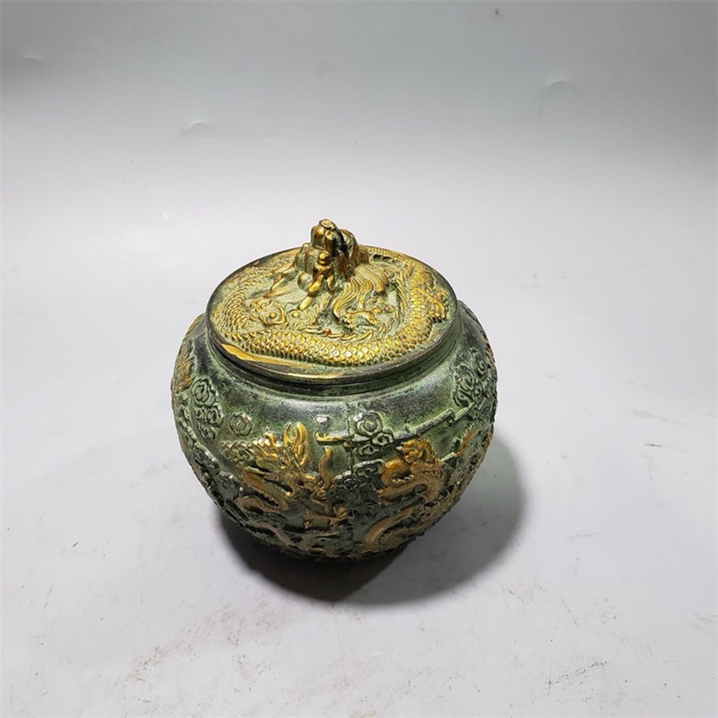 Pure copper dragon jar