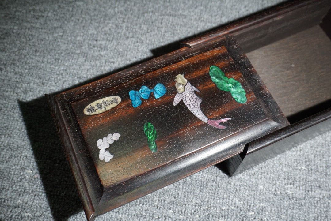 Chinese antique rosewood sliding box