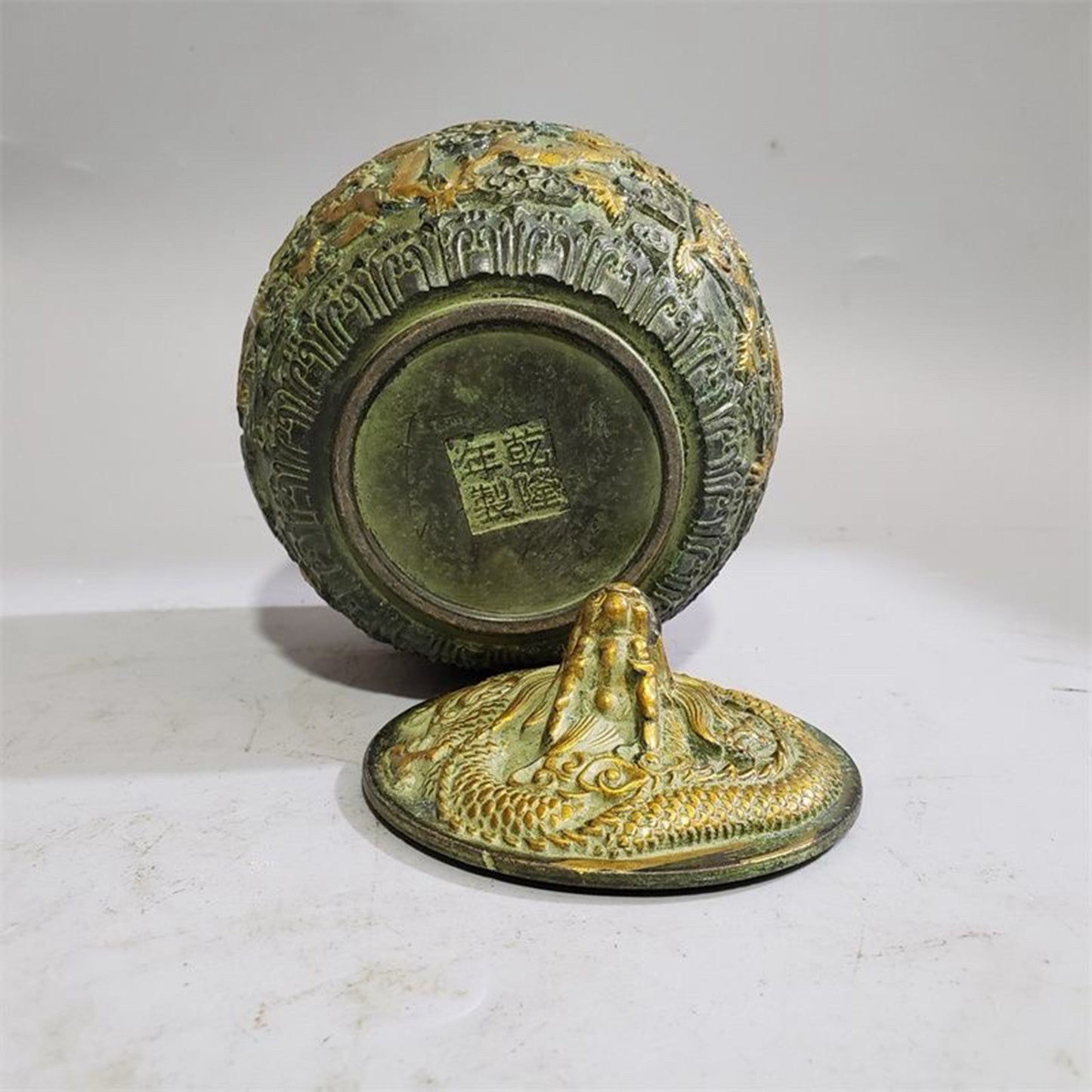 Pure copper dragon jar