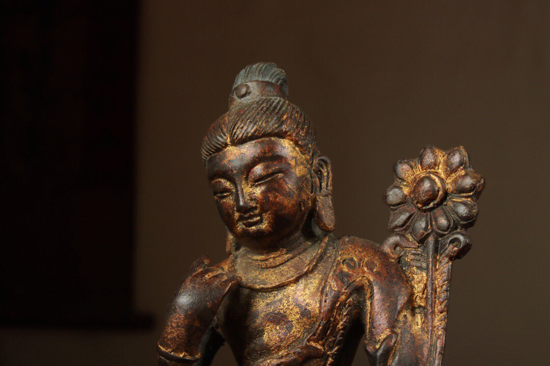 Chinese antique pure copper free Guanyin