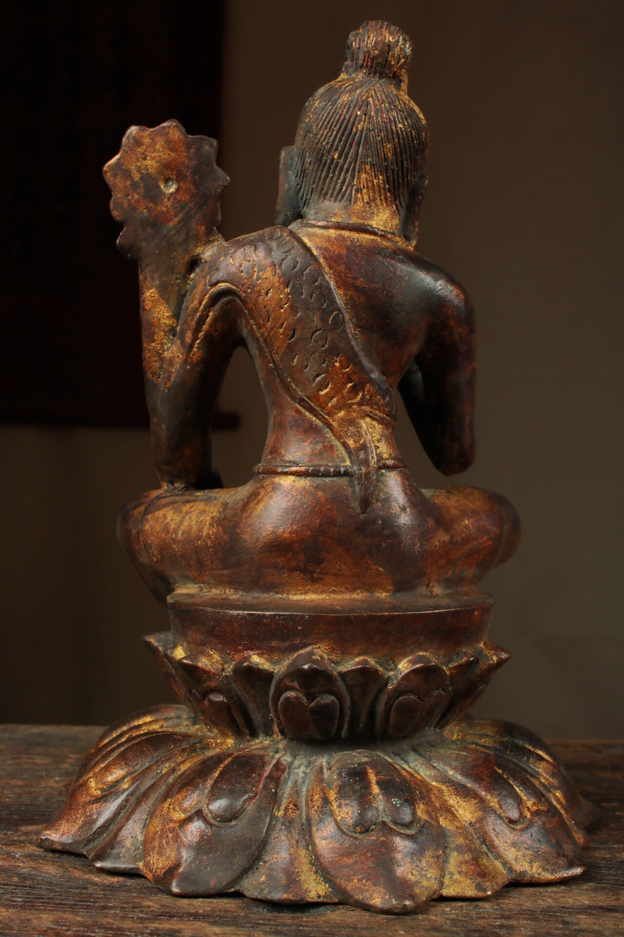 Chinese antique pure copper free Guanyin
