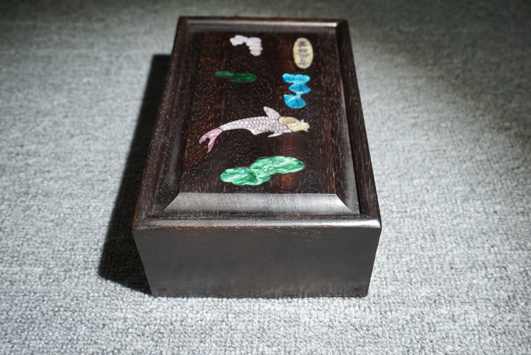 Chinese antique rosewood sliding box