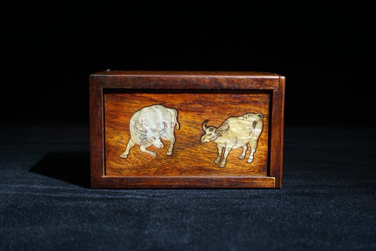 Chinese antique rosewood mechanism box