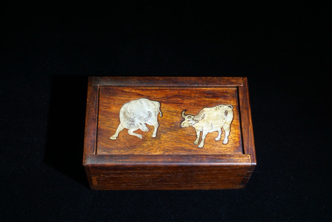 Chinese antique rosewood mechanism box