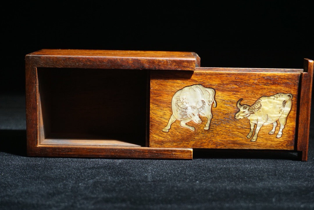 Chinese antique rosewood mechanism box