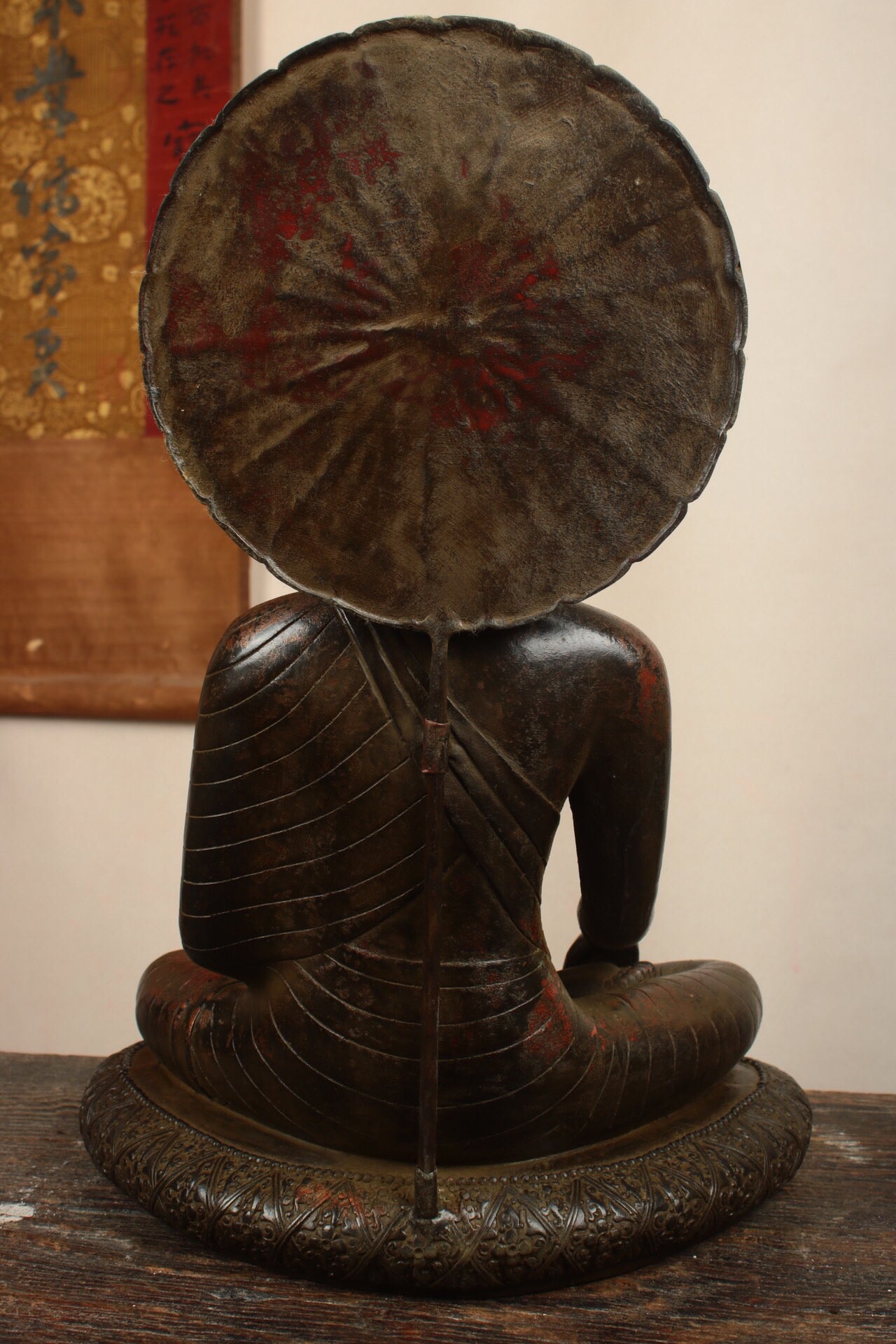 A Chinese antique pure copper statue of Shakyamuni Buddha