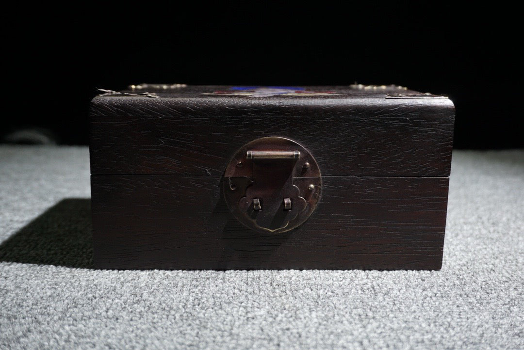 Chinese antique ebony jewelry box