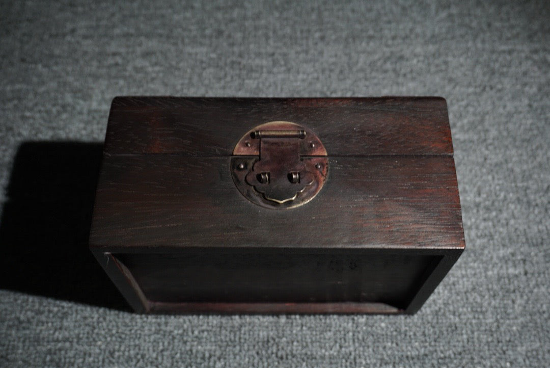 Chinese antique ebony jewelry box