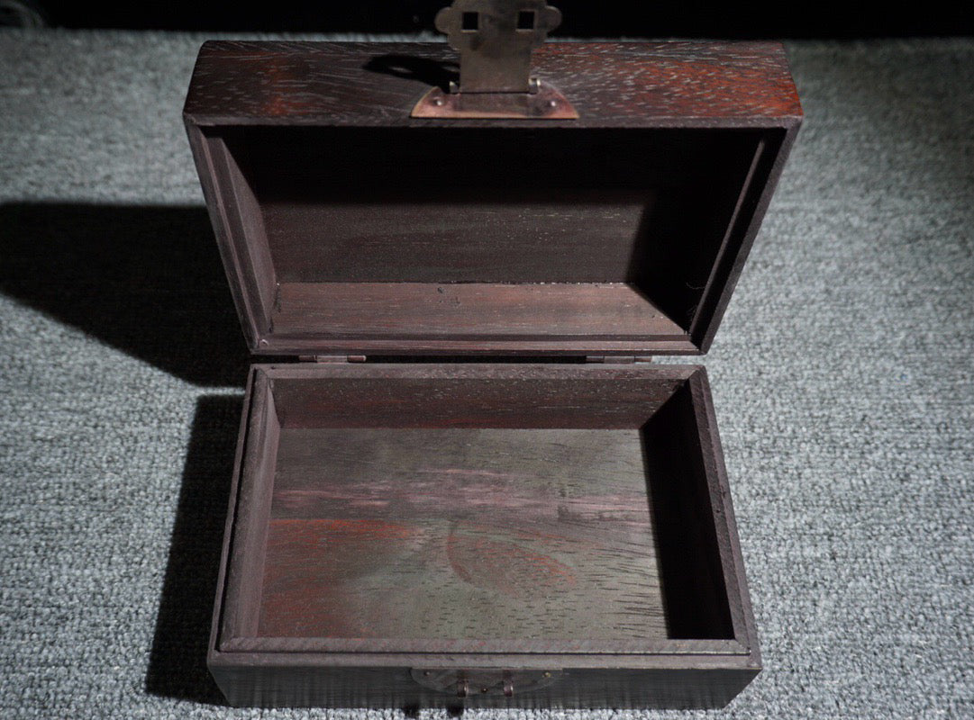 Chinese antique ebony jewelry box