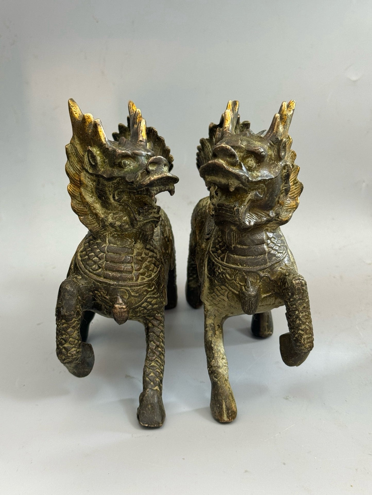 Pure copper gilded qilin