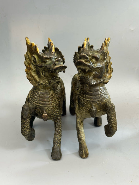 Pure copper gilded qilin