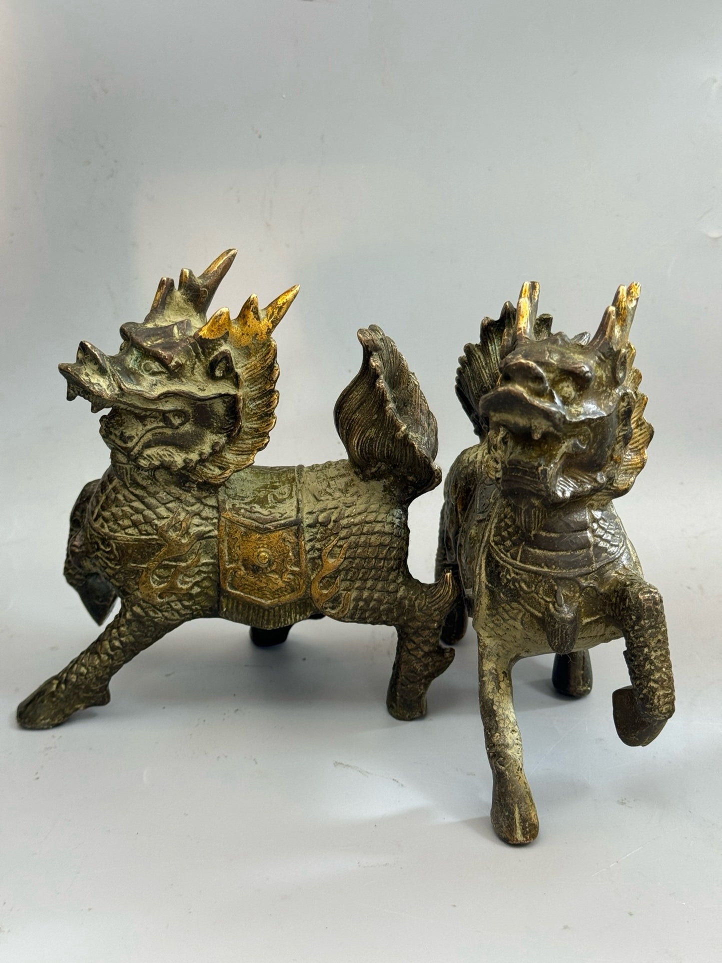 Pure copper gilded qilin