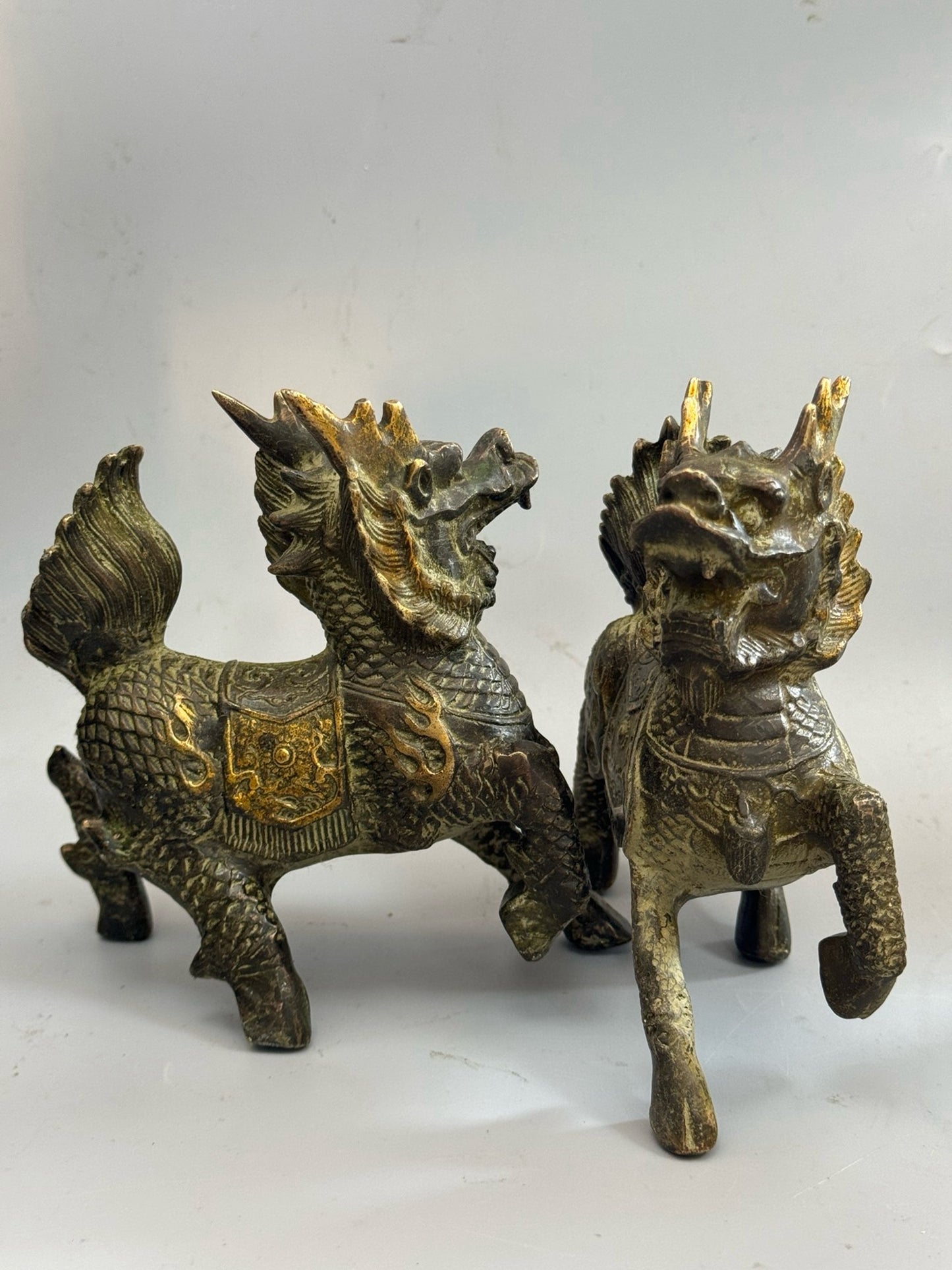 Pure copper gilded qilin
