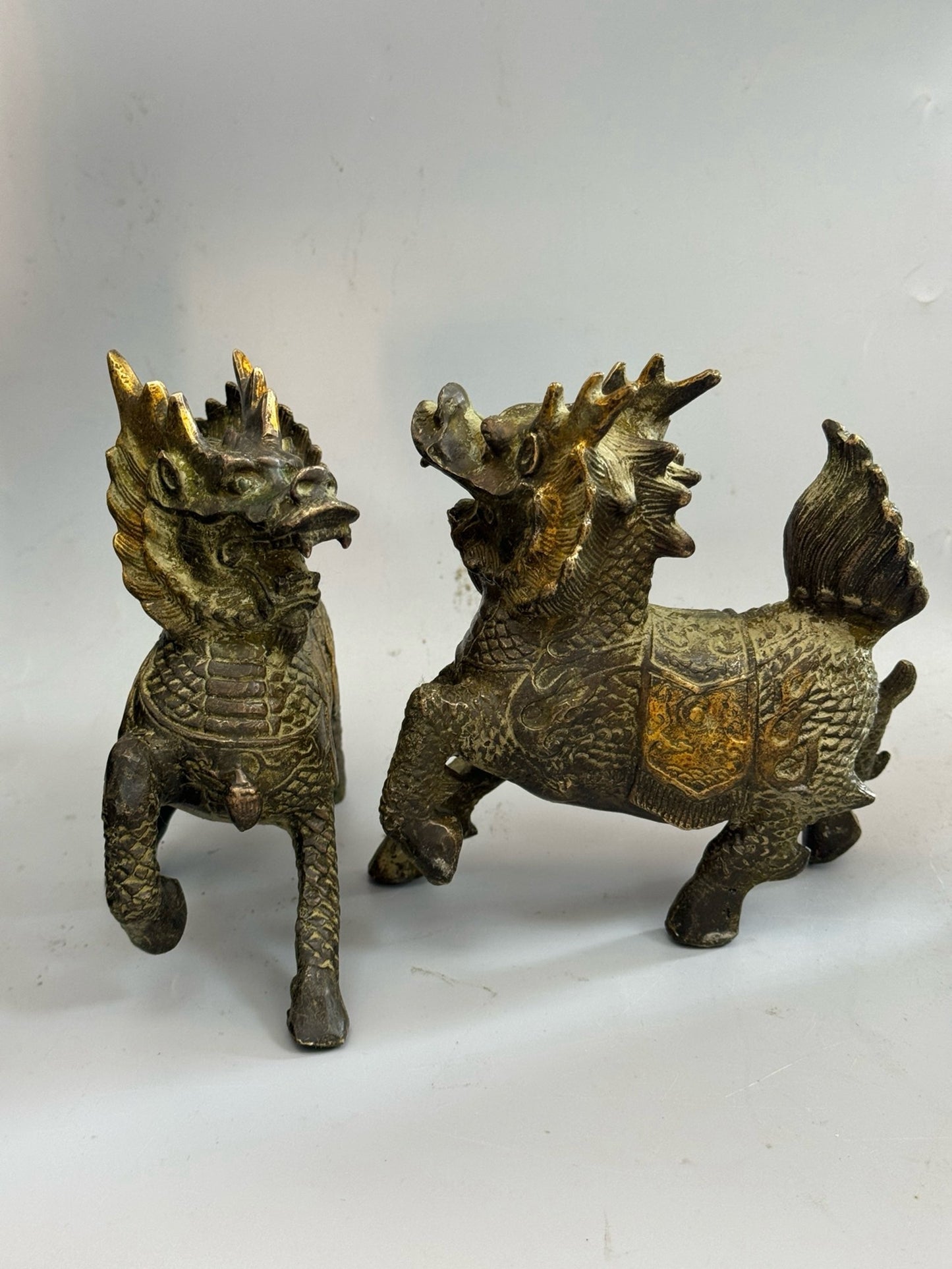 Pure copper gilded qilin