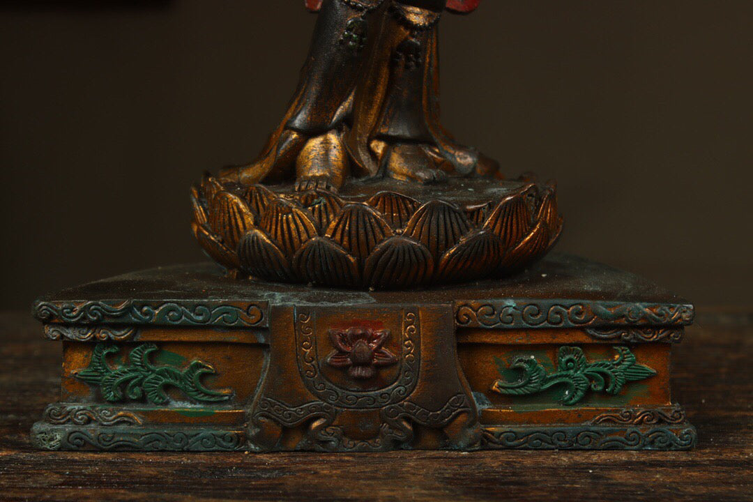 A Thousand Armed Guanyin made of pure copper antique from China