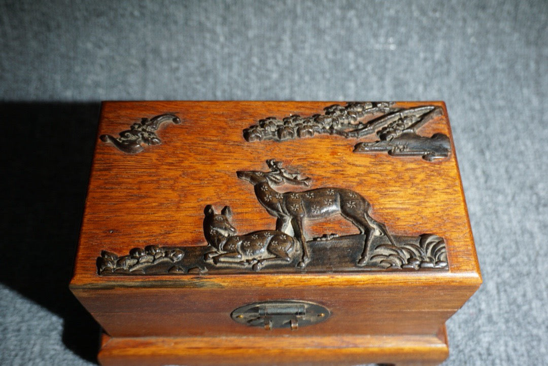 Chinese antique rosewood jewelry box