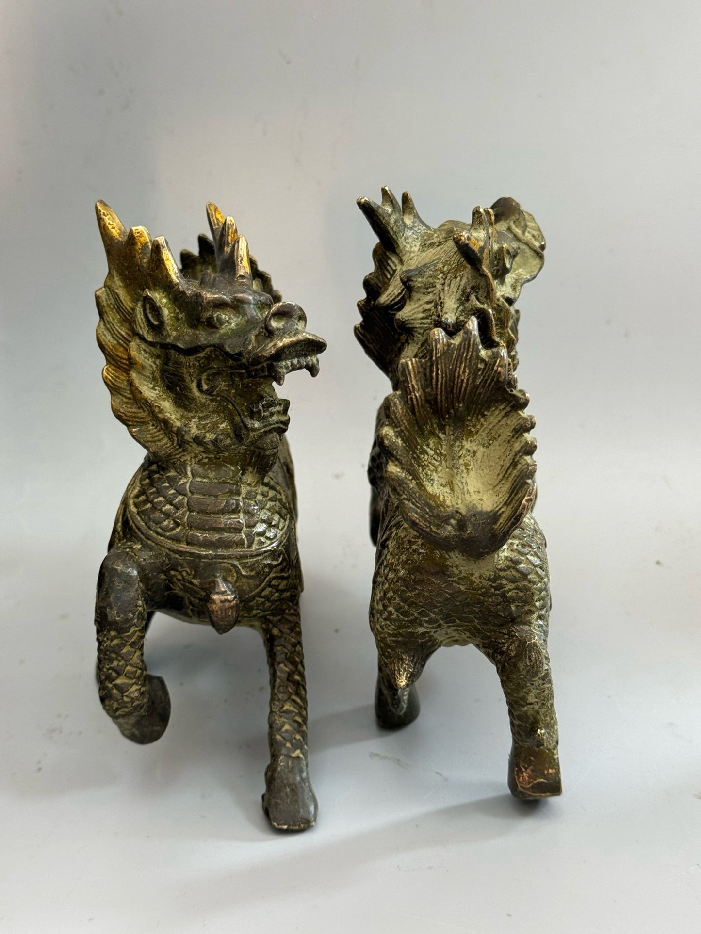 Pure copper gilded qilin