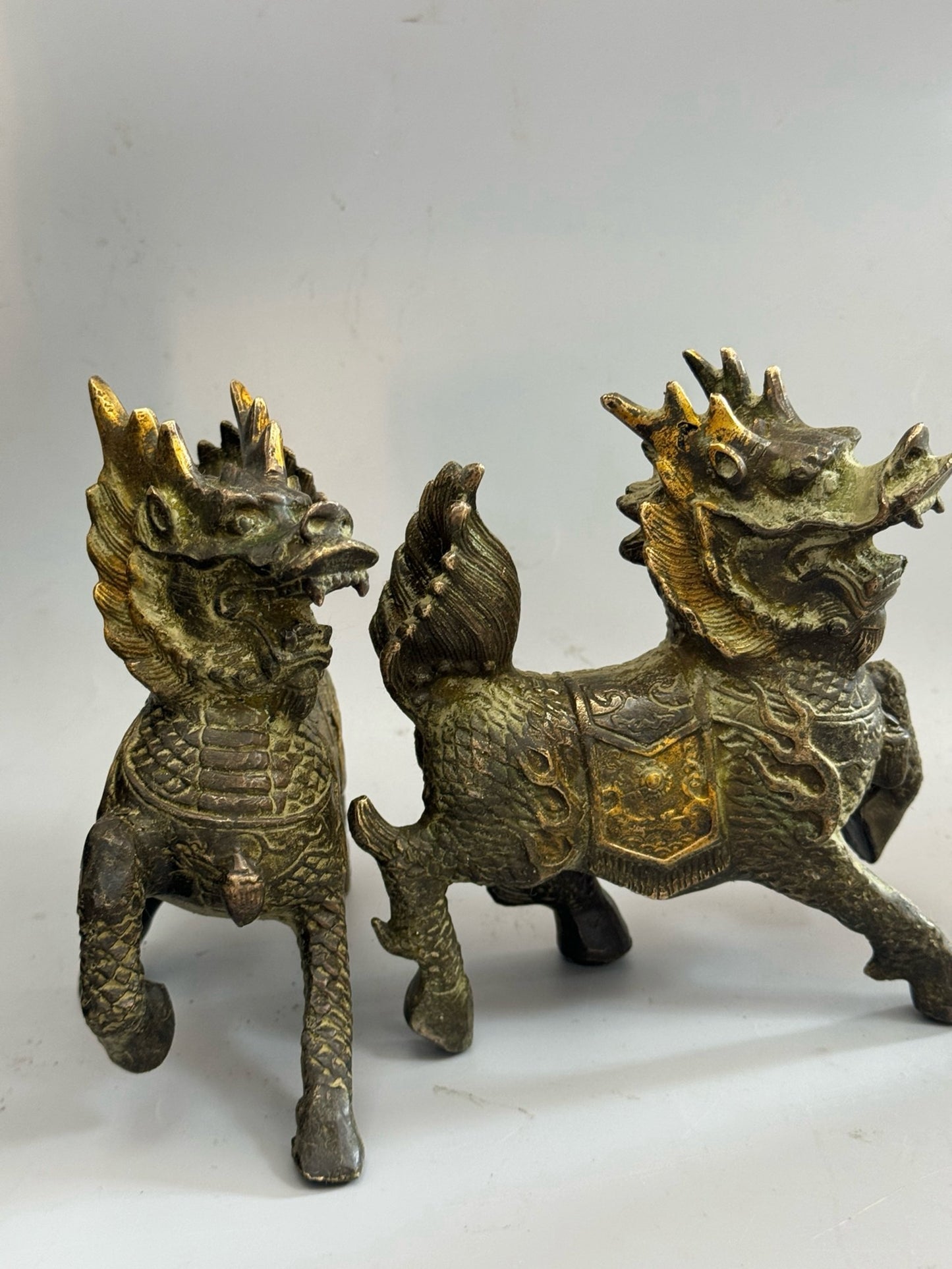 Pure copper gilded qilin
