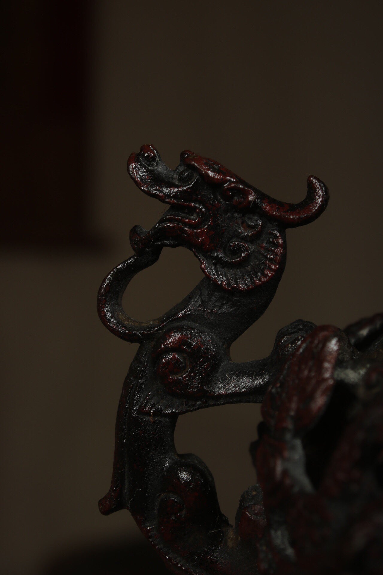 A Chinese antique pure copper Nine Dragon Stove