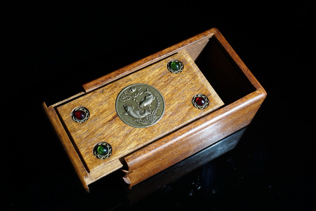 Chinese antique rosewood mechanism box
