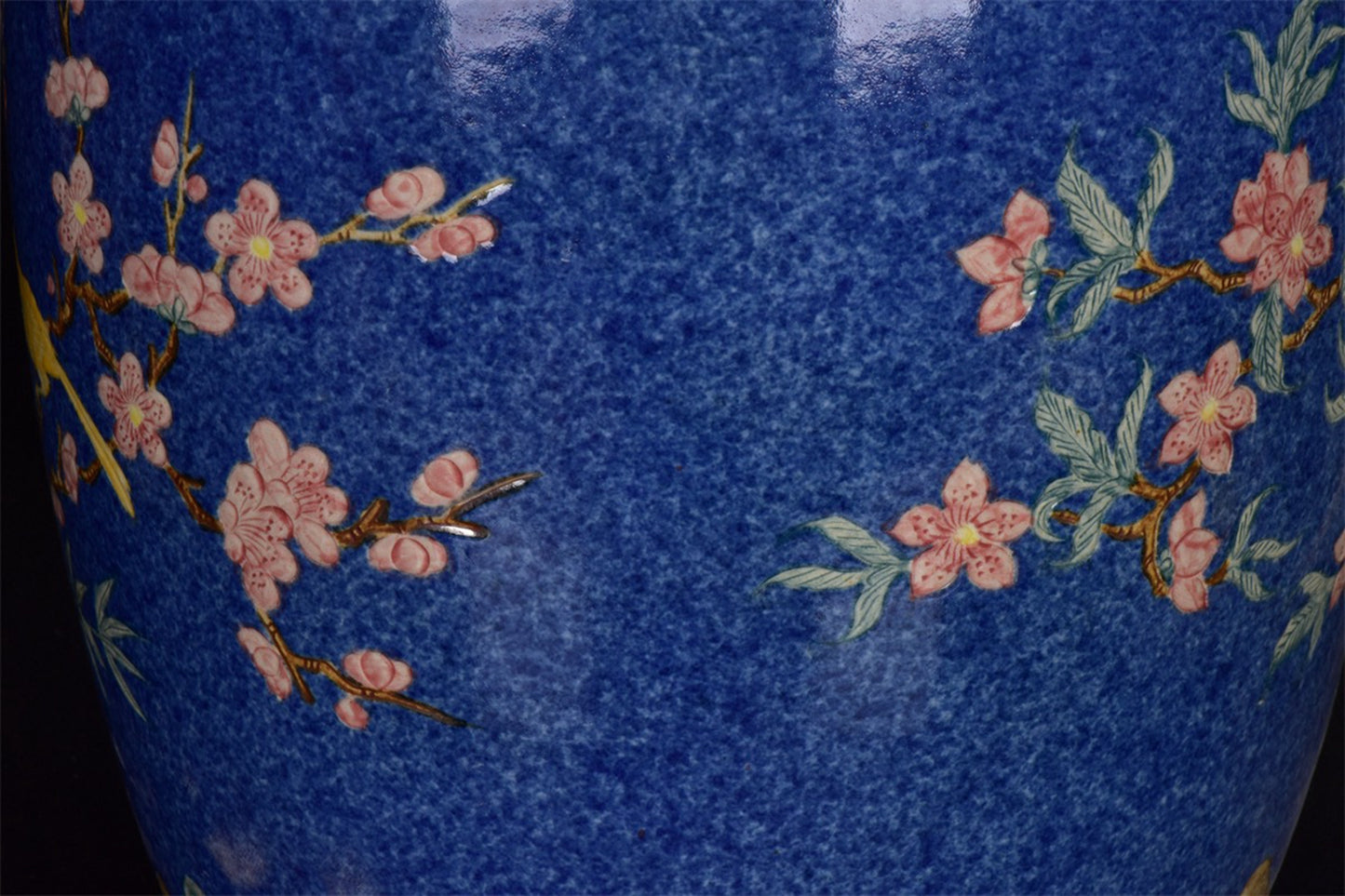 Chinese Antique Snowflake Blue Joyful Eyebrow Jar