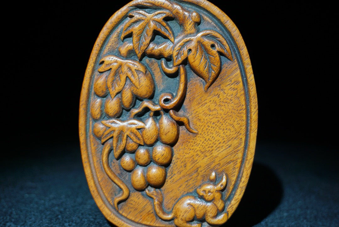 Chinese antique rosewood inkstone