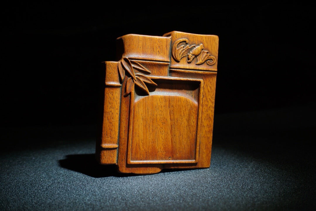 Chinese antique rosewood inkstone