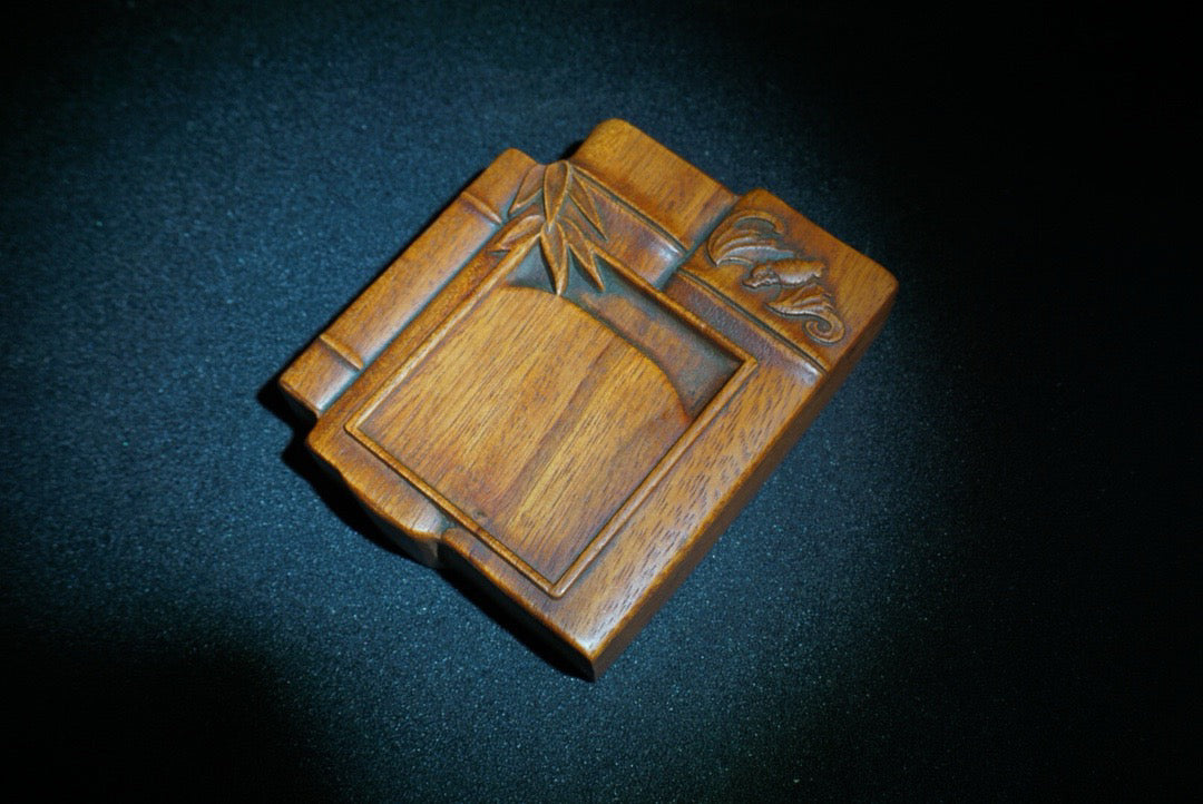 Chinese antique rosewood inkstone