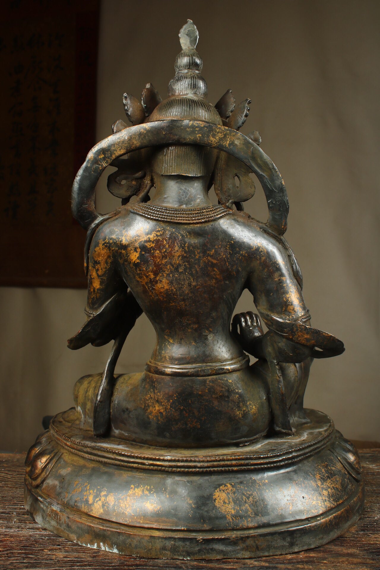 A Chinese antique pure copper statue of Tara